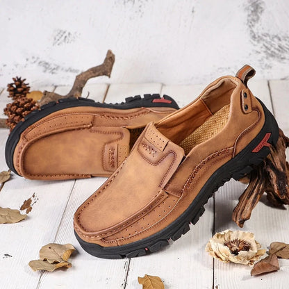 Men's Casual Breathable Moccasins, Leather Shoes
