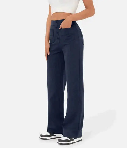 Elastic Loose Trousers with High Waist