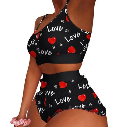 Women's Pajama Set with Print: Charming